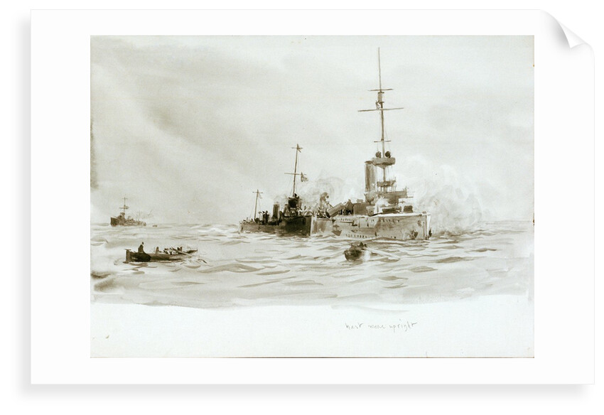 Rescuing the crew of the German light cruiser 'Mainz' at the Battle of the Heligoland Bight, 28 August 1914 by William Lionel Wyllie