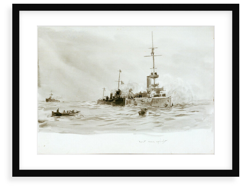 Rescuing the crew of the German light cruiser 'Mainz' at the Battle of the Heligoland Bight, 28 August 1914 by William Lionel Wyllie