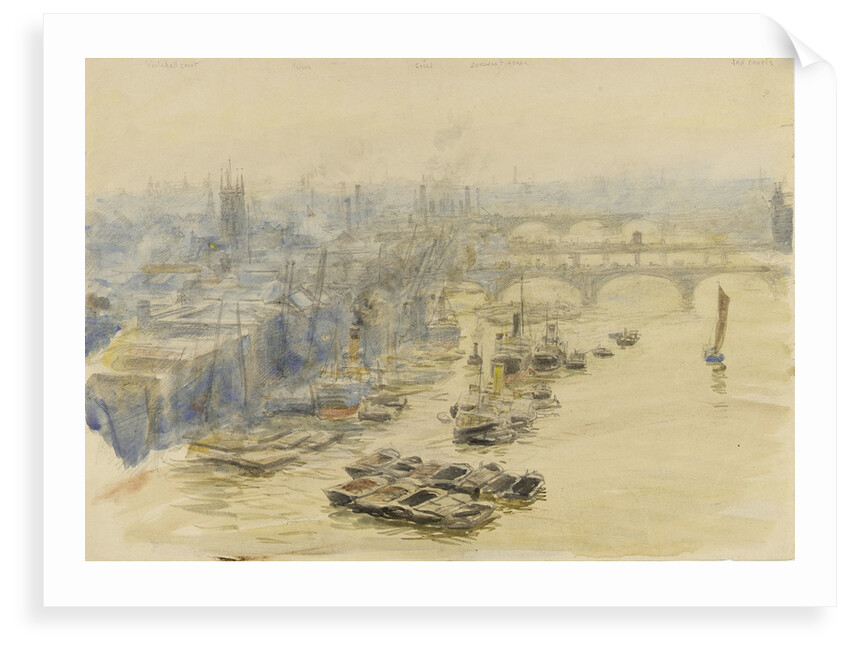 Mist and barges by William Lionel Wyllie