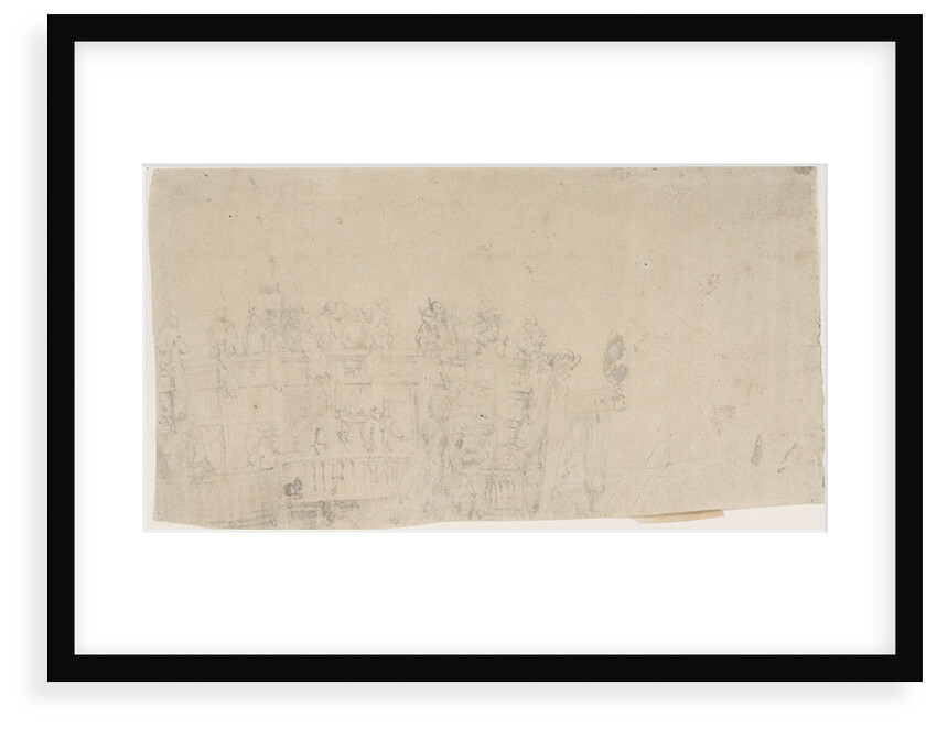 The beakhead bulkhead of the English second-rate 'Charles', 1668 by Willem van de Velde the Elder