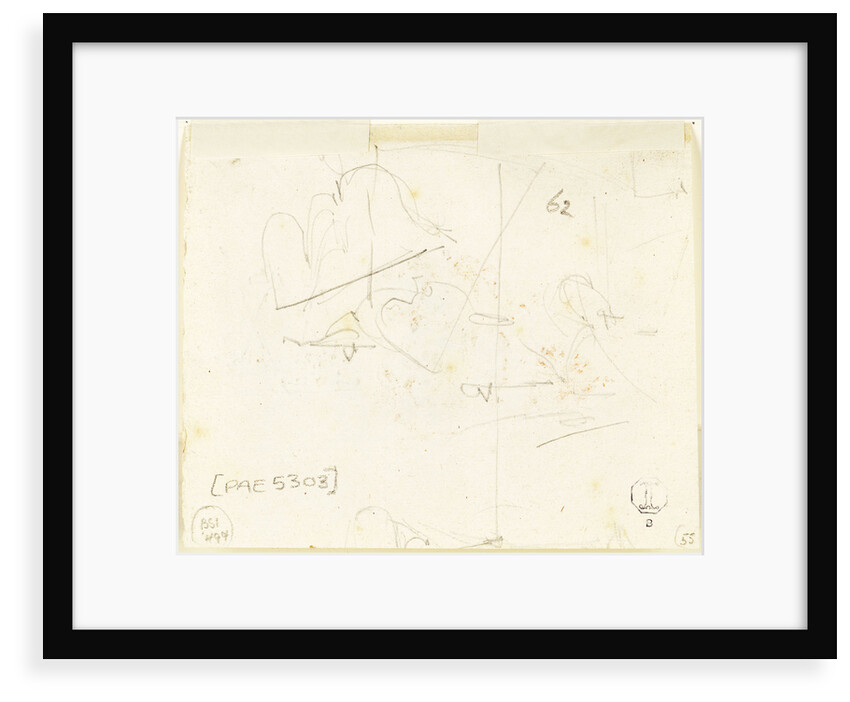 A rock with a galley near it (verso) by Willem van de Velde the Elder