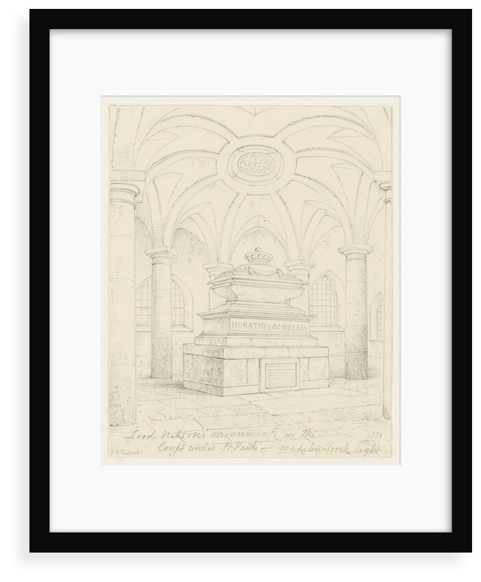 Nelson's tomb in the crypt of St Paul's by Thomas Hosmer Shepherd