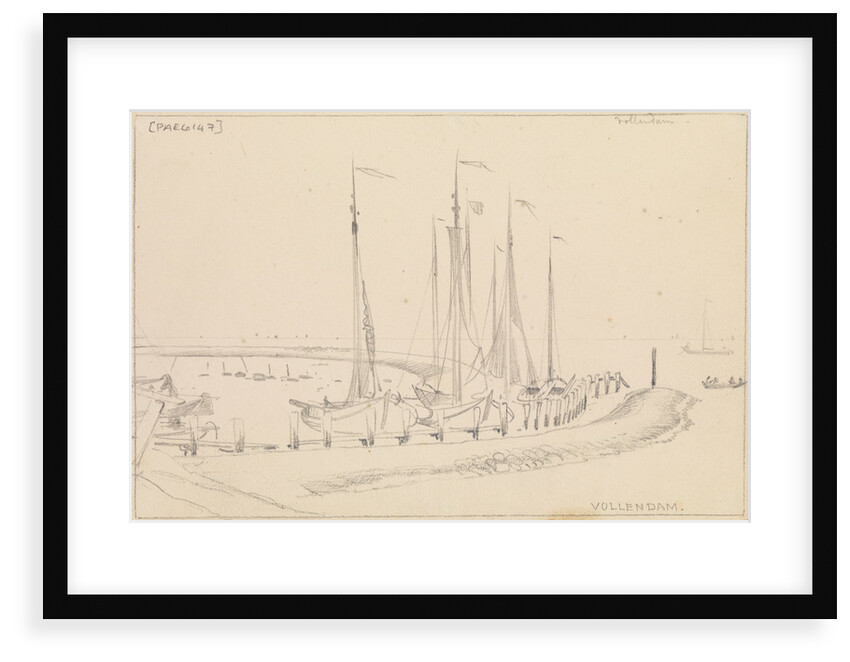 Vollendam harbour looking seaward by Edward William Cooke