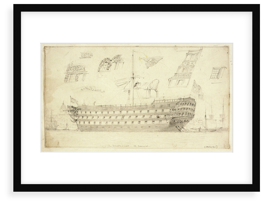 The 'Dreadnought' off Greenwich by Edward William Cooke