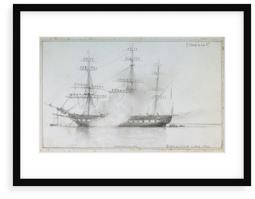 'Immortalite' Gibraltar, 4 April 1861 by Edward William Cooke