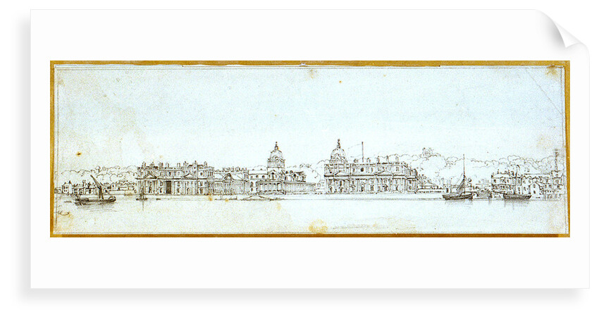 Greenwich Hospital from the river by Edward William Cooke