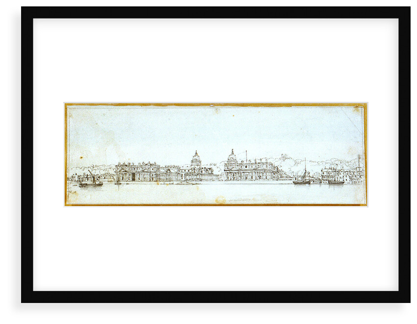 Greenwich Hospital from the river by Edward William Cooke