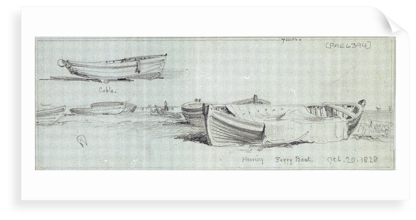 Fishing vessels hauled up Yarmouth by Edward William Cooke