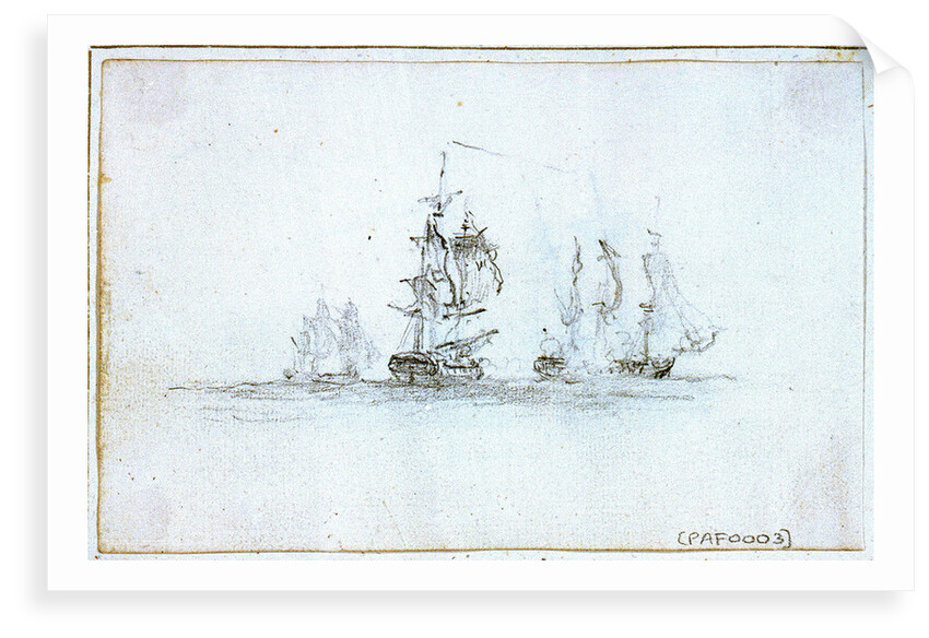 Action with Capt Edward Pellew in La Nymph, 1803 by Nicholas Pocock
