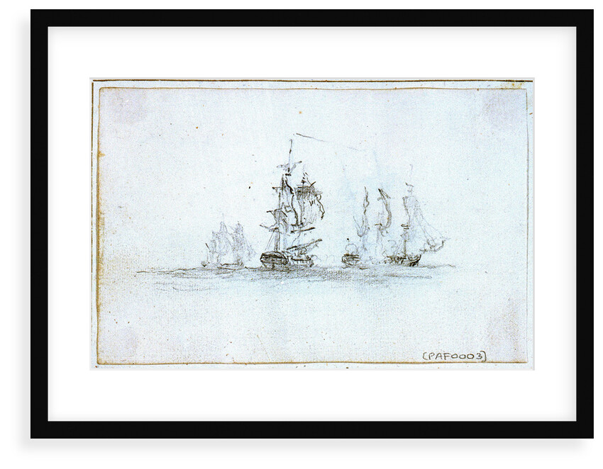 Action with Capt Edward Pellew in La Nymph, 1803 by Nicholas Pocock