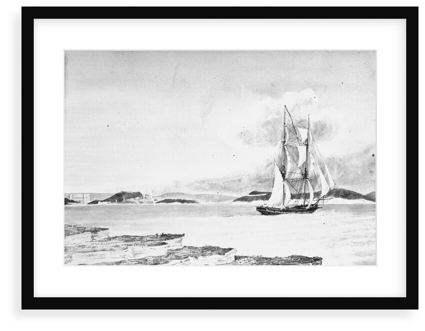 Sketch of the harbour town and amphitheatre of Pola, 7 February 1813 by William Innes Pocock