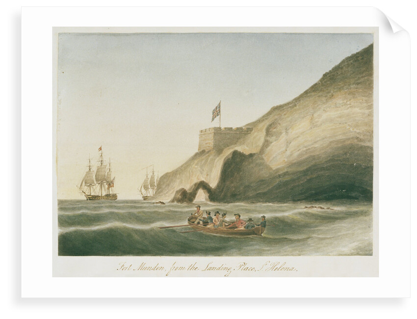 Fort Munden, from the Landing Place, St Helena by William Innes Pocock