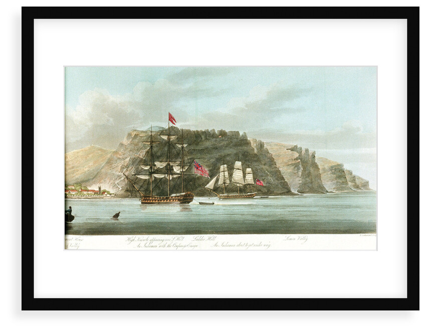 Second half of a panorama, the 'General View of St Helena' by William Innes Pocock
