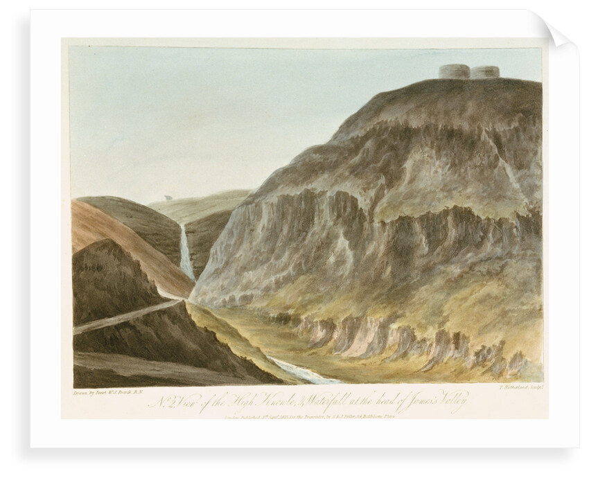 No 2, View of the High Knowle, & Waterfall at the head of James's Valley by William Innes Pocock