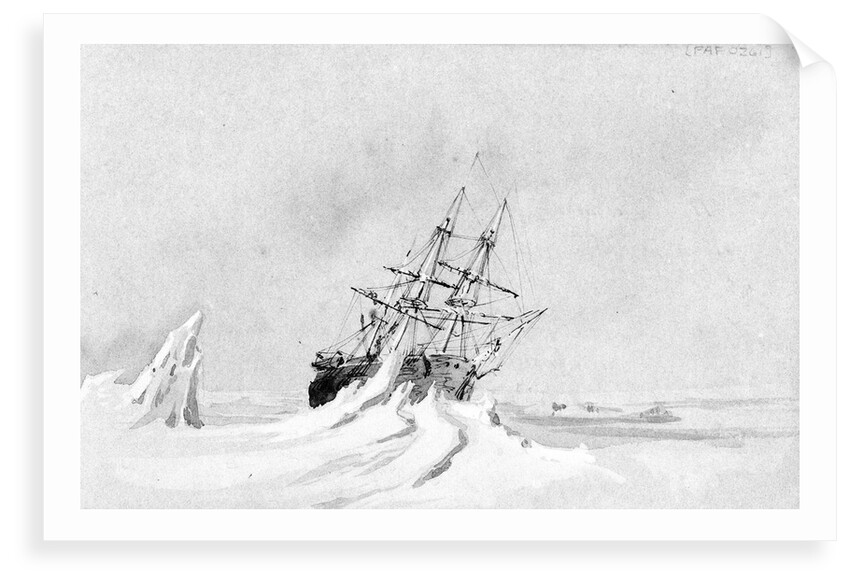 The people having been working... had hardly been off... when the mass broke away stricking [sic]... the Ship's side by Stanley Owen