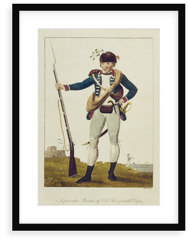 A private Marine of Col. Fourgeoud's Corps, inscribed 'Dutch Expedition in Surinam 1772-1777' by Blake