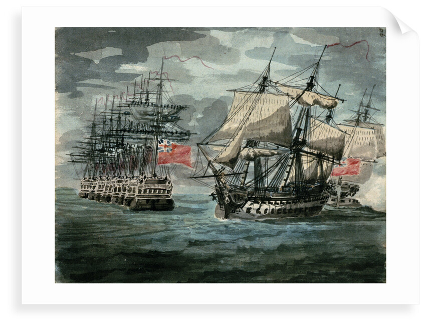 Squadron of the Red coming into line ahead by D. Tandy