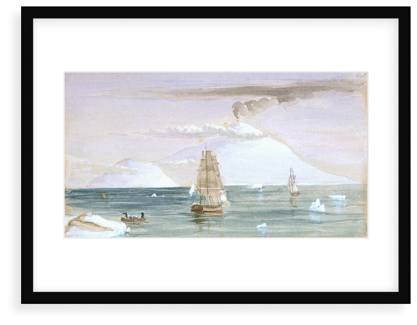 Beaufort Island and Mount Erebus. Discovered 28 January 1841 by J.E. Davis