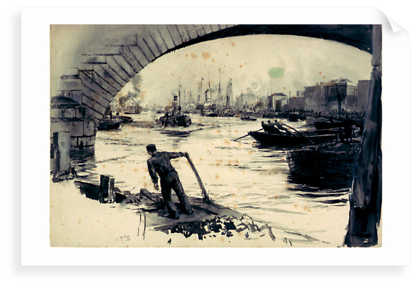 Thames between the Tower and Westminster by William Lionel Wyllie