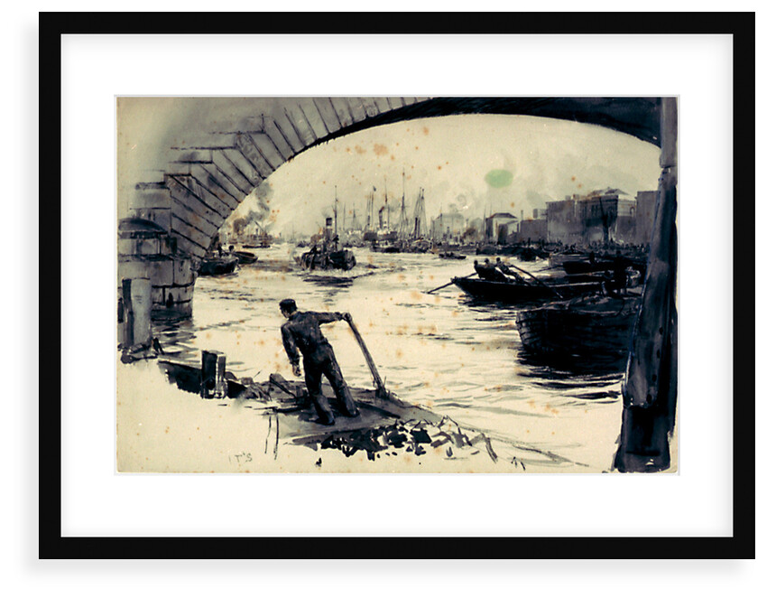 Thames between the Tower and Westminster by William Lionel Wyllie