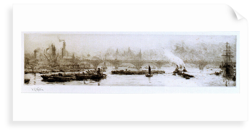 The Shot Tower and Waterloo Bridge by William Lionel Wyllie