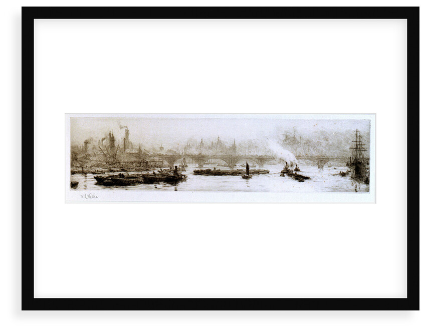 The Shot Tower and Waterloo Bridge by William Lionel Wyllie