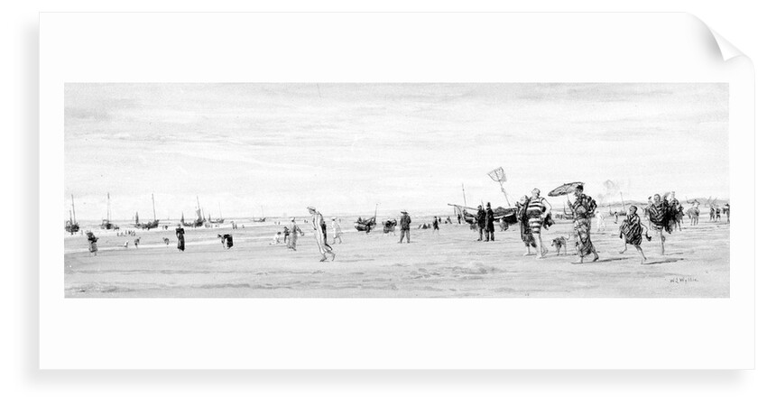 Berck Plage with Bathers, No. 53 by William Lionel Wyllie