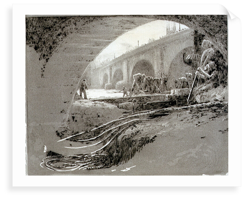 Archway of Old London Bridge by William Lionel Wyllie