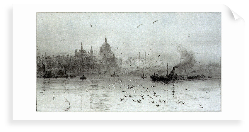 St Paul's and Blackfriars Bridge by William Lionel Wyllie
