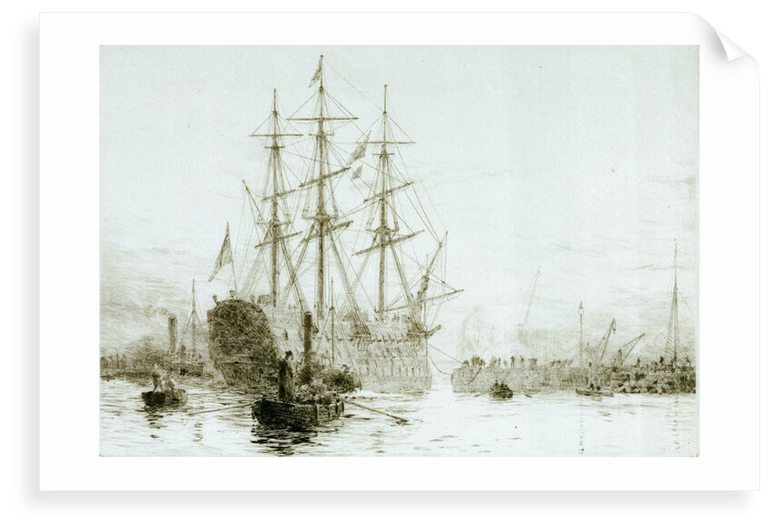 HMS 'Victory' afloat by William Lionel Wyllie