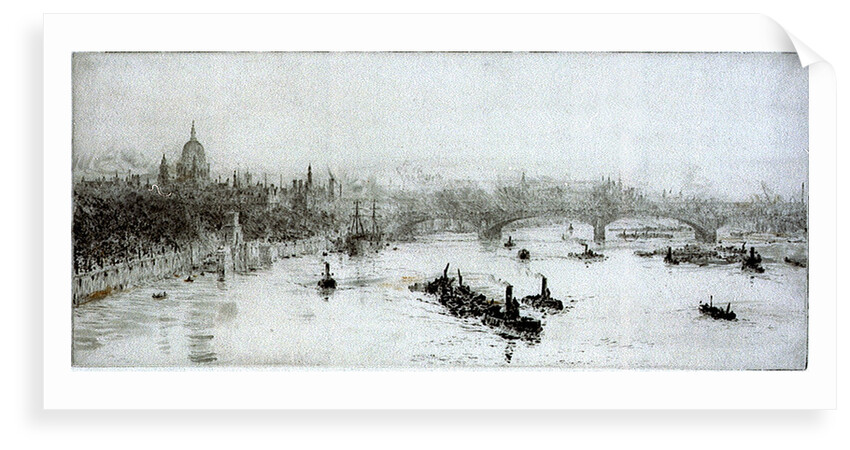 London Bridge and St Paul's by William Lionel Wyllie