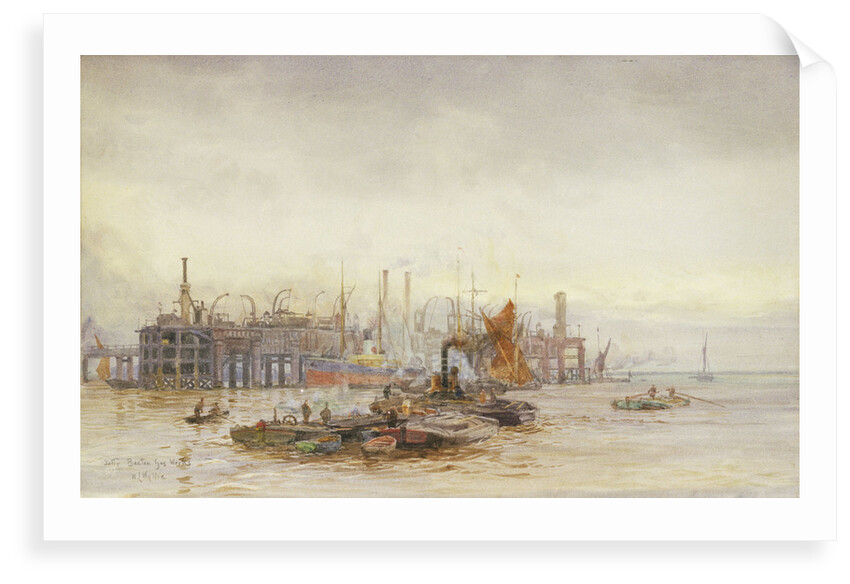 Jetty Becton Gasworks by William Lionel Wyllie