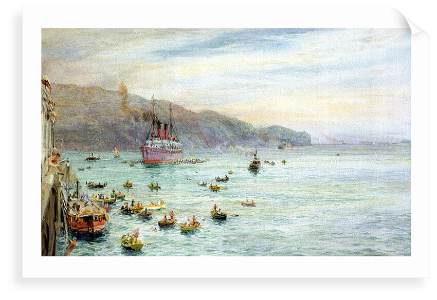 Diving Boys around a Passenger Liner by William Lionel Wyllie