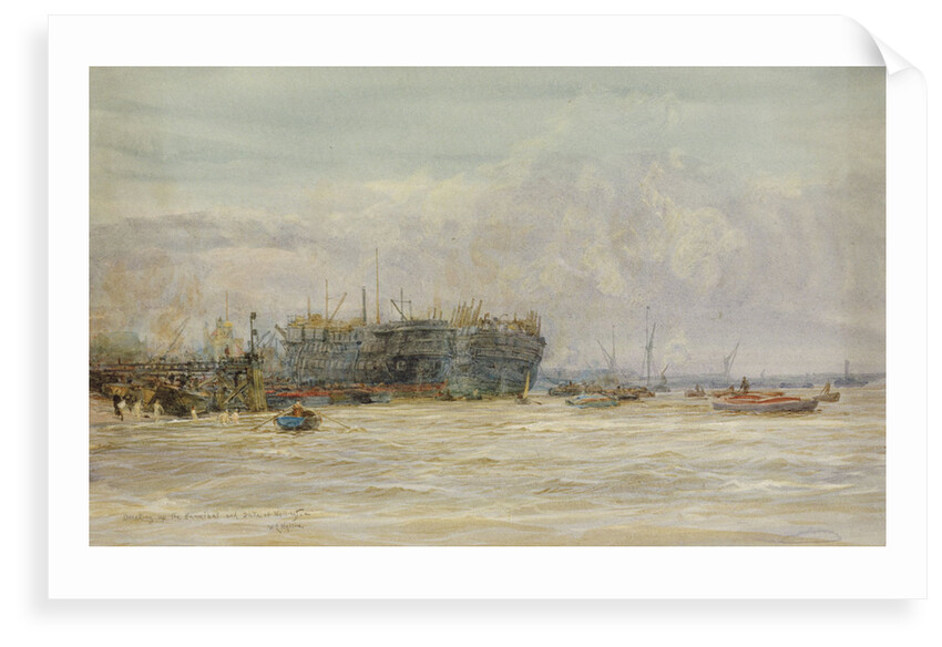 Breaking up HMS 'Hannibal' and 'Duke of Wellington' by William Lionel Wyllie
