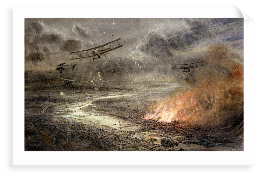 Night bombing by William Lionel Wyllie