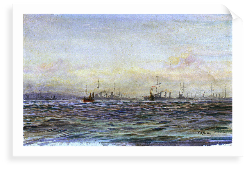 German Battleships and Cruisers, Scapa by William Lionel Wyllie
