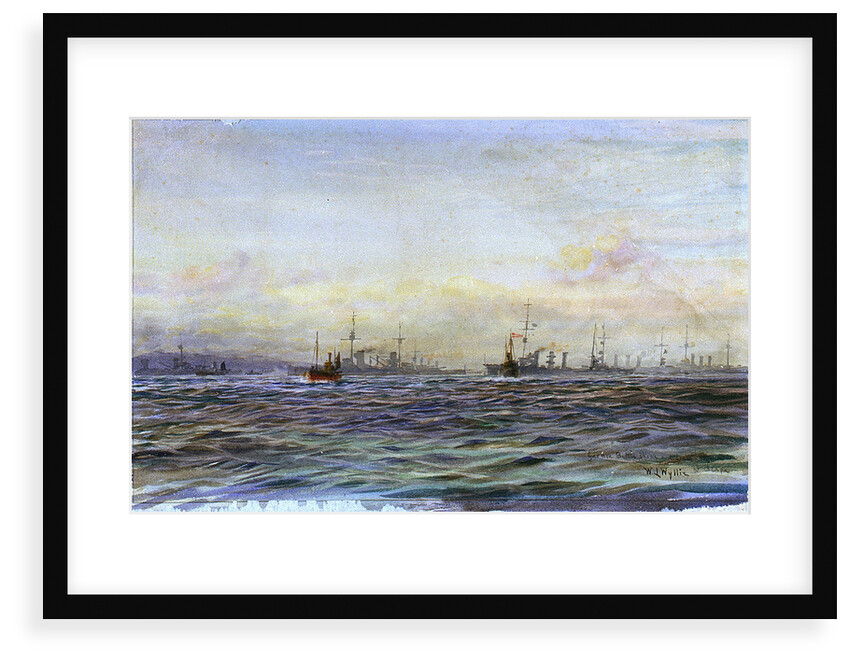 German Battleships and Cruisers, Scapa by William Lionel Wyllie