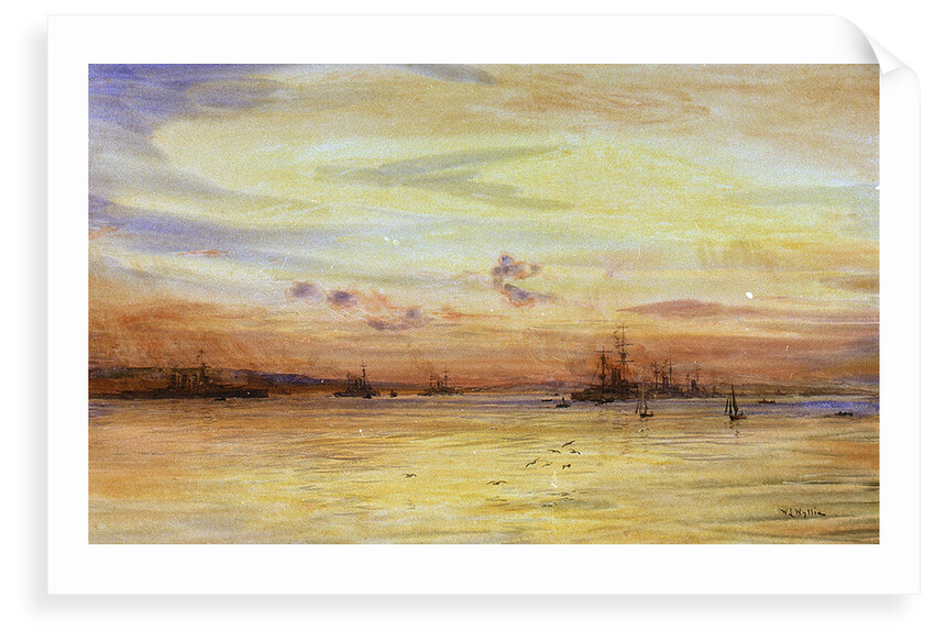 Sunset with the Fleet by William Lionel Wyllie
