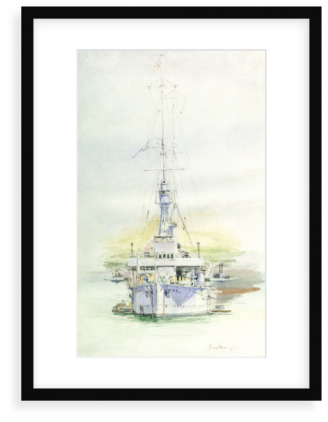 Light Cruiser Southampton Flagship 2nd Light Cruiser Squadron at Battle of Jutland by William Lionel Wyllie