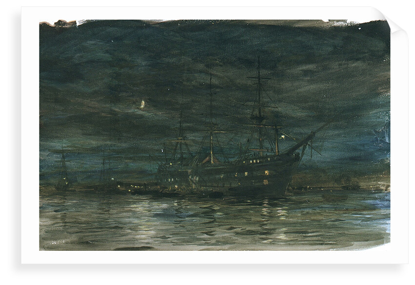 HMS Exmouth by William Lionel Wyllie