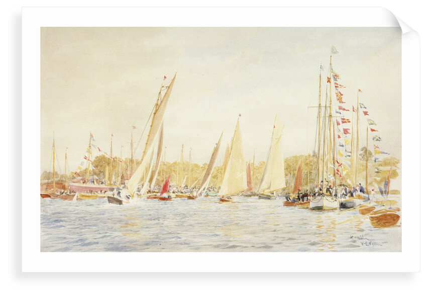 Hamble or Bursledon Regatta by William Lionel Wyllie