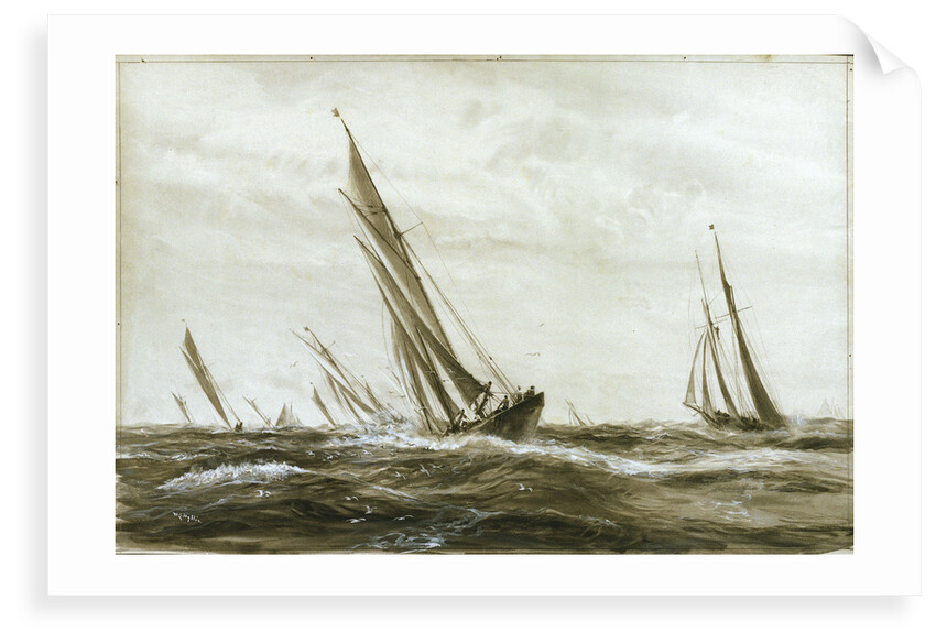 Yachts racing by William Lionel Wyllie