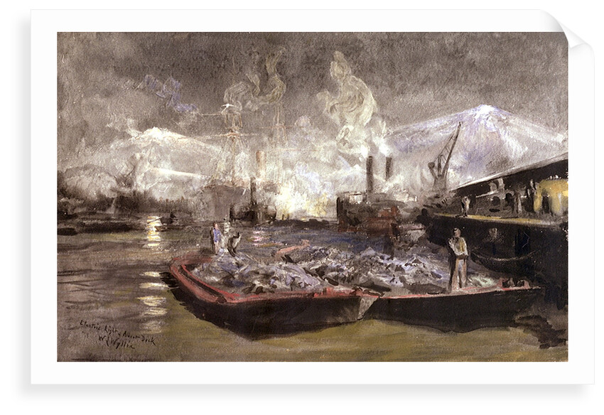 Loading under Arc Light by William Lionel Wyllie