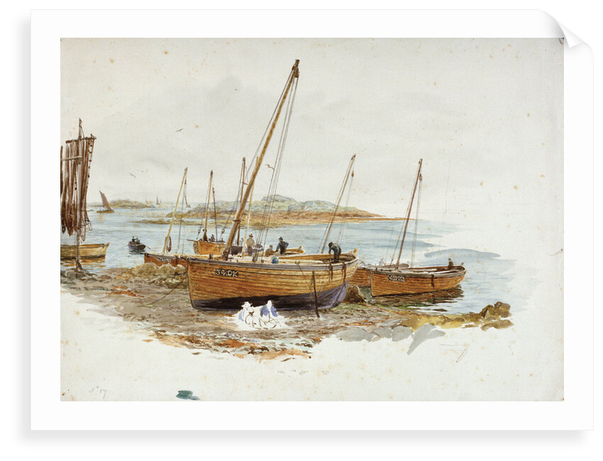 Loch Fyne herring skiffs at Tarbert by William Lionel Wyllie
