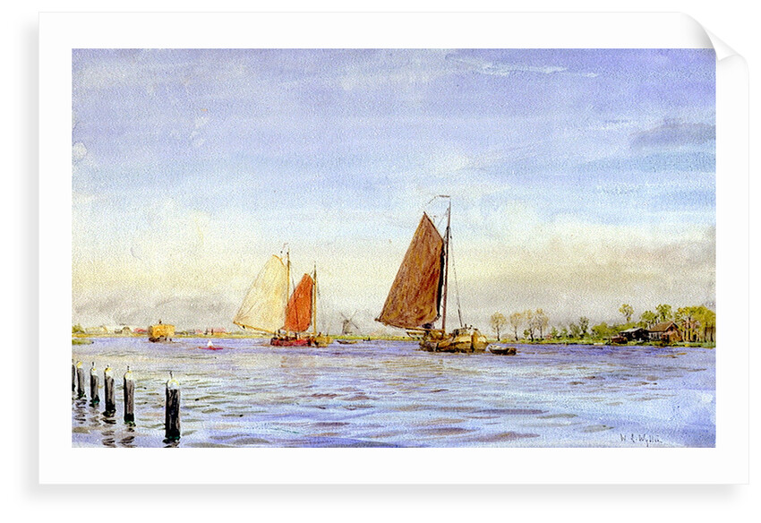 Haarlem Yacht Haven by William Lionel Wyllie