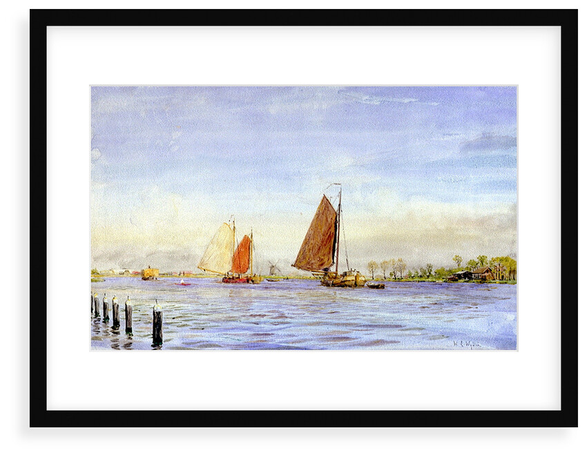 Haarlem Yacht Haven by William Lionel Wyllie