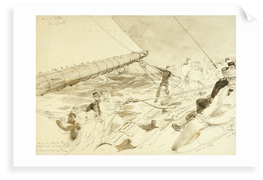 On board the German Emperor's yacht 'Meteor' by William Lionel Wyllie