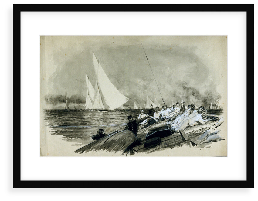 Lord Dufferin's yacht racing by William Lionel Wyllie