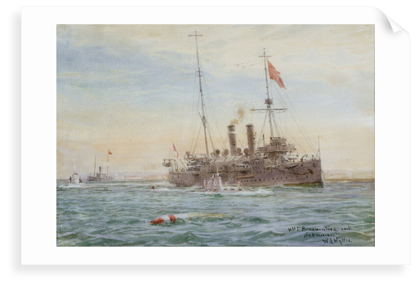 HMS 'Bonaventure' and submarines by William Lionel Wyllie