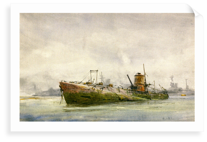 Hun submarine by William Lionel Wyllie